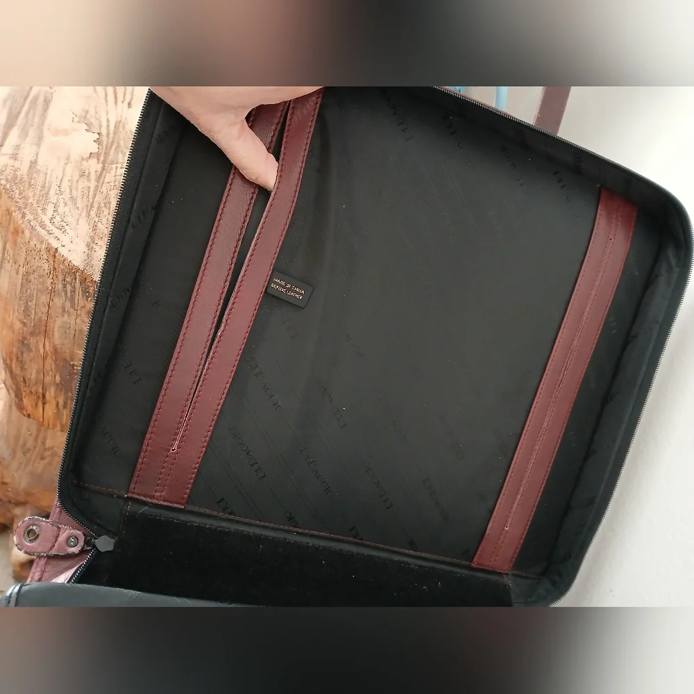 Business DiBagaggio Leather BRIEFCASE Portfolio OFFICE ATTACHE Laptop Work BAG